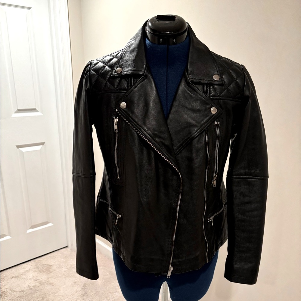 Black Leather Biker Jacket
